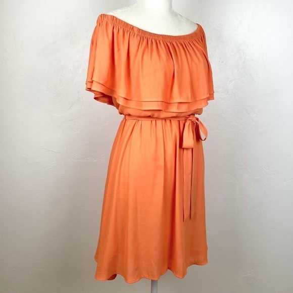 Lush Off Shoulder Chiffon Sleeveless Dress - Picture 3 of 9